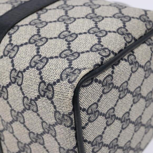 GUCCI GG Supreme Sherry Line Hand Bag Pvc Navy Gold Red 58 02 007 - Picture 12 of 16